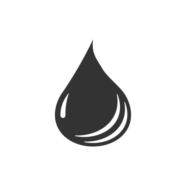 Wassertropfen Ikone Flachen Stil Illustration Flüssiger Vektoren Auf Weißem Isoliertem — Stockvektor