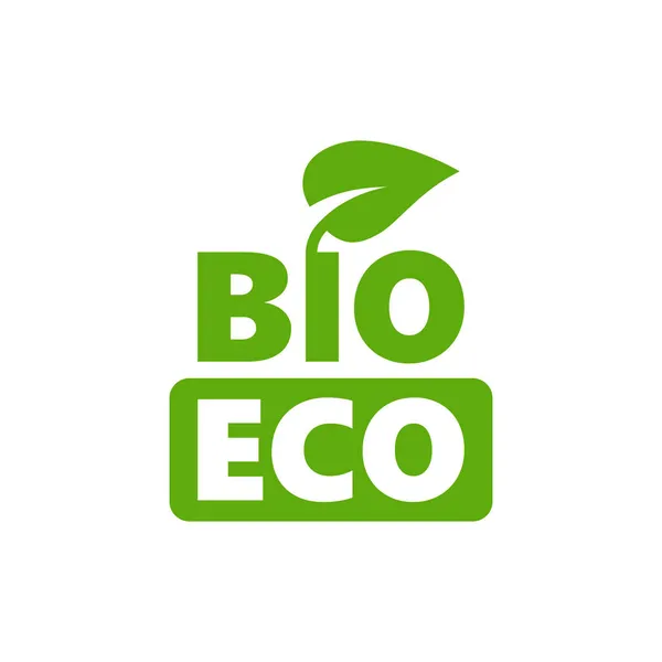 Icône Produit Naturel Style Plat Bio Illustration Vectorielle Éco Badge — Image vectorielle