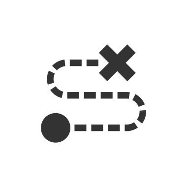 Harita pin simgesi düz stil. İzole edilmiş beyaz arkaplanda GPS navigasyon vektör çizimi. Konum iş kavramını belirle.