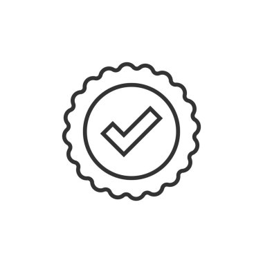 Kazanan simge düz stil. Rosette ödüllü vektör çizimi beyaz izole arka planda. Madalya işi konsepti.