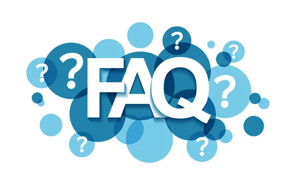 Faq Banner Icoon Platte Stijl Vraag Vector Illustratie Witte Geïsoleerde — Stockvector