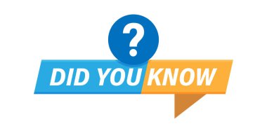 İkonun düz stil olduğunu biliyor muydun? Banner ilginç gerçekler beyaz izole edilmiş arka planda vektör illüstrasyonu. Açıklama işareti iş kavramı.