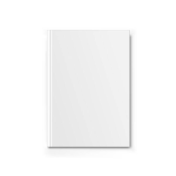 Book mockup icon in flat style. Cover template vector illustration on white isolated background. Blank notebook sign business concept.