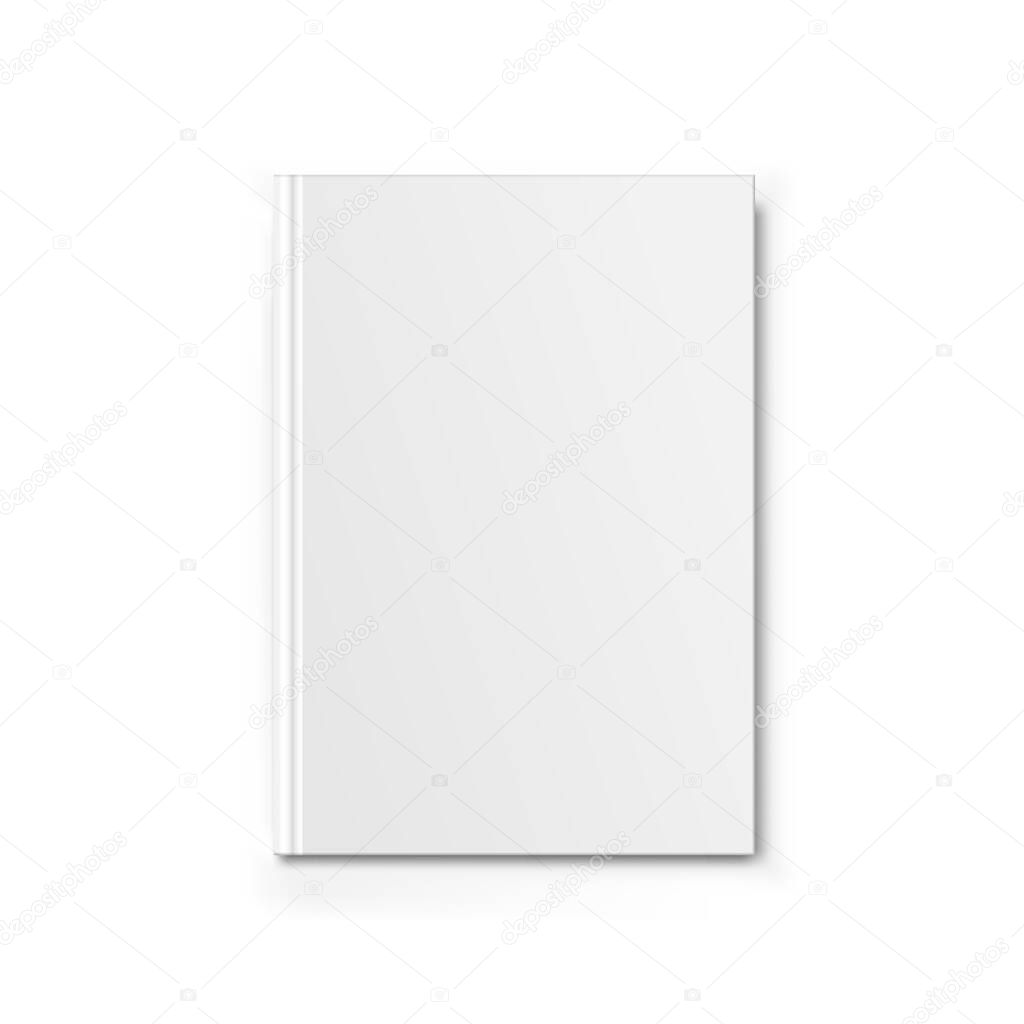 Book mockup icon in flat style. Cover template vector illustration on white isolated background. Blank notebook sign business concept.