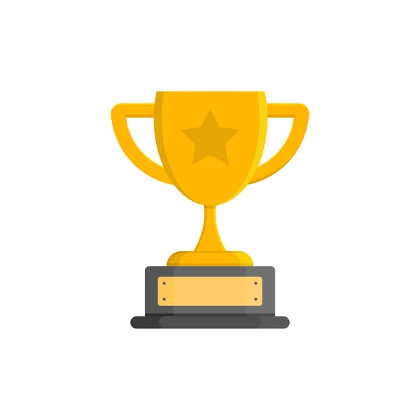 Trophy Cup Icon Flat Style Goblet Prize Vector Illustration Isolated — Wektor stockowy