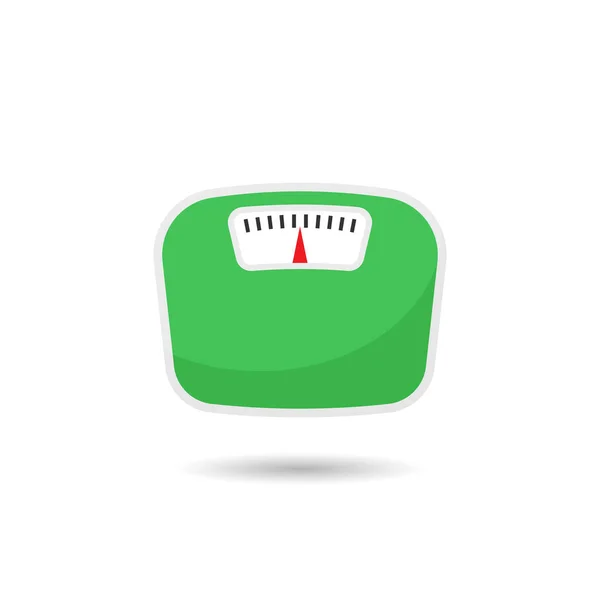 Bathroom Weight Scale Icon Flat Style Mass Measurement Vector Illustration —  Vetores de Stock