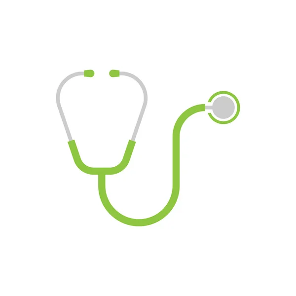 Stethoscope Ikon Lapos Stílusban Szívdiagnosztikai Vektor Illusztráció Elszigetelt Háttérrel Orvosi — Stock Vector