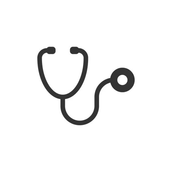 Stethoscope Icon Flat Style Heart Diagnostic Vector Illustration Isolated Background — Διανυσματικό Αρχείο
