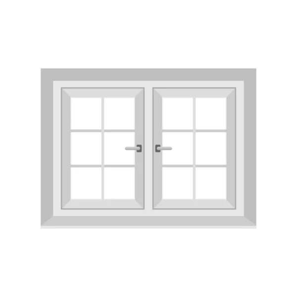 Иконка Окна Плоском Стиле Векторная Иллюстрация Корпуса Изолированном Фоне Концепция — стоковый вектор