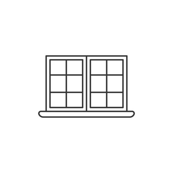 Düz Stil Pencere Simgesi Zole Edilmiş Arka Planda Kaplama Vektör — Stok Vektör