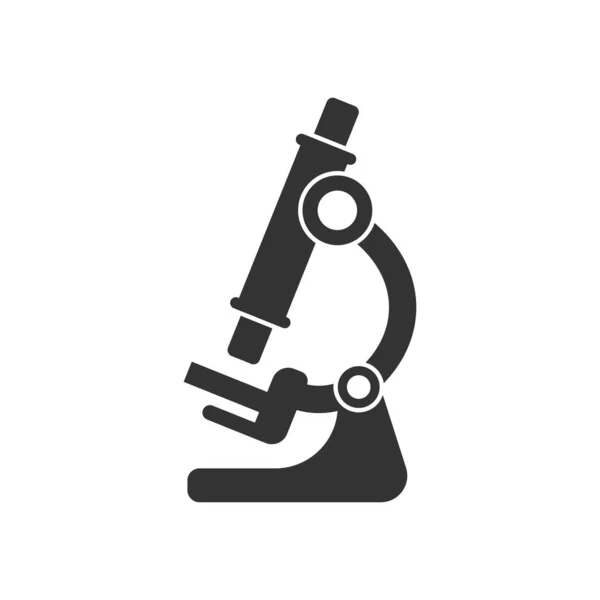 Icona Microscopio Stile Piatto Illustrazione Vettoriale Della Lente Ingrandimento Del — Vettoriale Stock