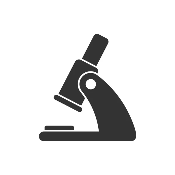 Icono Del Microscopio Estilo Plano Ilustración Vectorial Lupa Laboratorio Sobre — Vector de stock