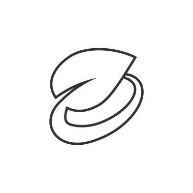 Yaprak simgesi düz stil. Beyaz izole edilmiş arkaplanda bitki vektör çizimi. Çiçek tabelası iş konsepti.