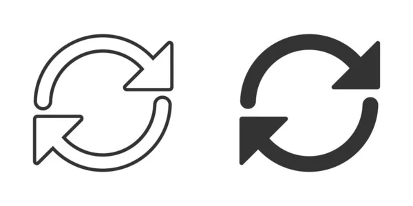 Recycle Symbol Flachen Stil Vektor Illustration Auf Weißem Isoliertem Hintergrund — Stockvektor