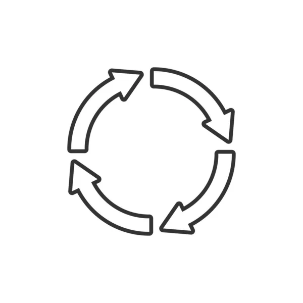 Recycle Symbol Flachen Stil Vektor Illustration Auf Weißem Isoliertem Hintergrund — Stockvektor