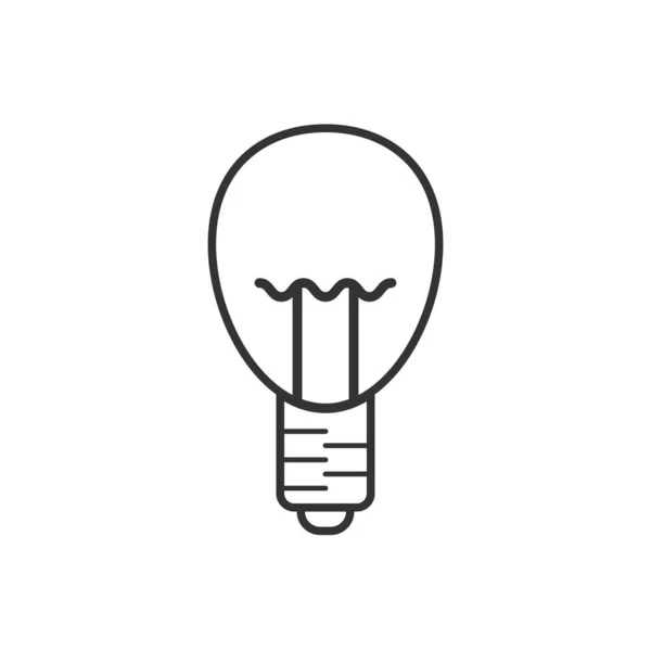Light Bulb Icon Flat Style Lightbulb Vector Illustration White Isolated — Stock Vector