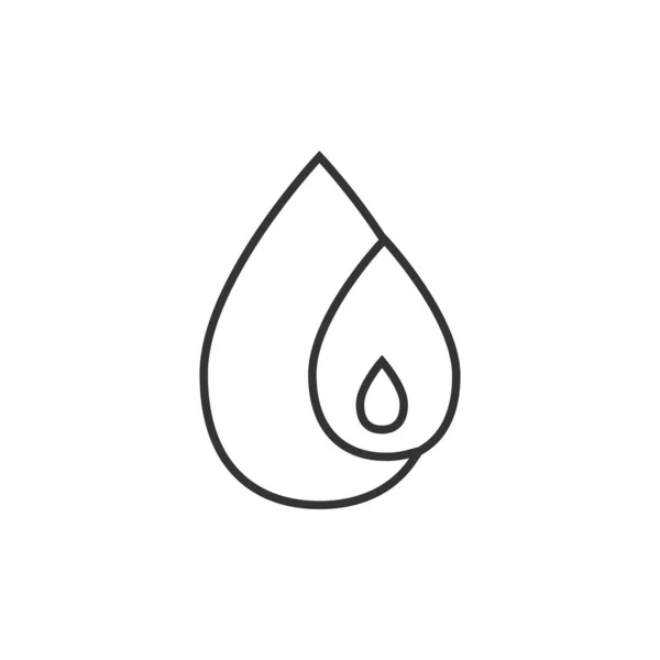 Wassertropfen Ikone Flachen Stil Blob Vektor Illustration Auf Weißem Isolierten — Stockvektor