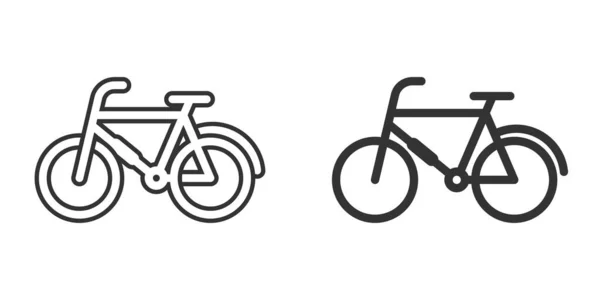 Bicycle Icon Flat Style Bike Exercise Vector Illustration White Isolated — Stock Vector