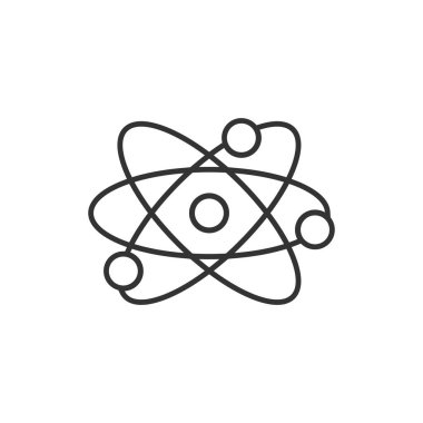 Düz bir bilim simgesi. Beyaz izole edilmiş arka planda DNA hücre vektör çizimi. Molekül evrimi iş konsepti.