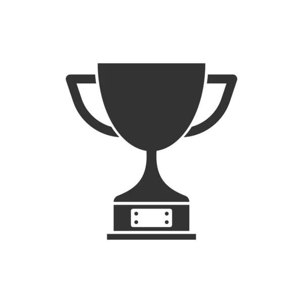 Trophy Cup Icon Flat Style Goblet Prize Vector Illustration Isolated — Stockvector