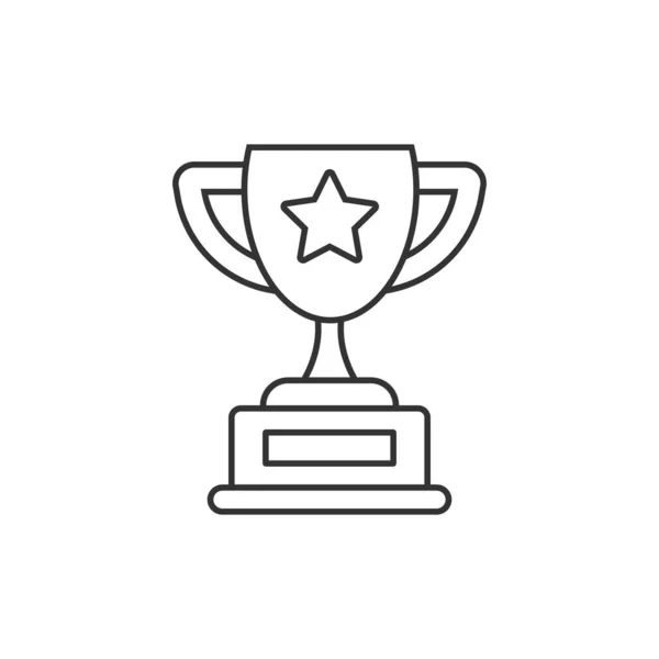 Trophy Cup Icon Flat Style Goblet Prize Vector Illustration Isolated — Διανυσματικό Αρχείο