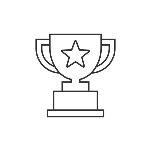 Trophy Κύπελλο Εικονίδιο Επίπεδη Στυλ Εικονογράφηση Φορέα Goblet Απομονωμένο Φόντο — Διανυσματικό Αρχείο