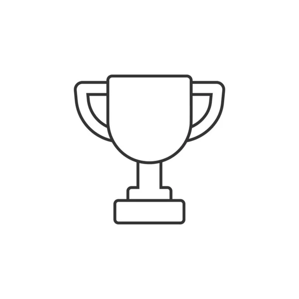 Trophy Cup Icon Flat Style Goblet Prize Vector Illustration Isolated — Vettoriale Stock