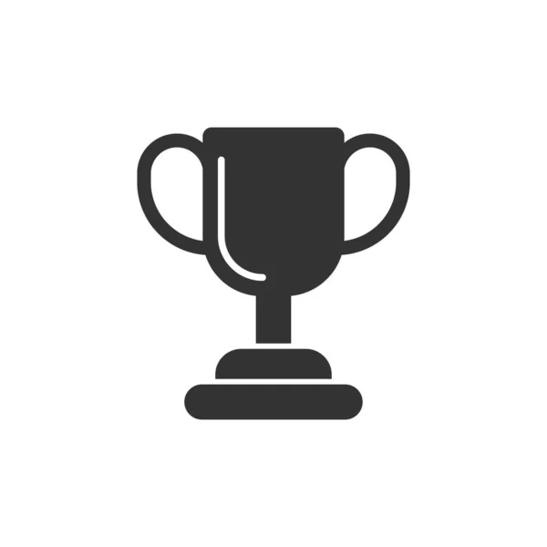 Trophy Cup Icon Flat Style Goblet Prize Vector Illustration Isolated — Stockový vektor
