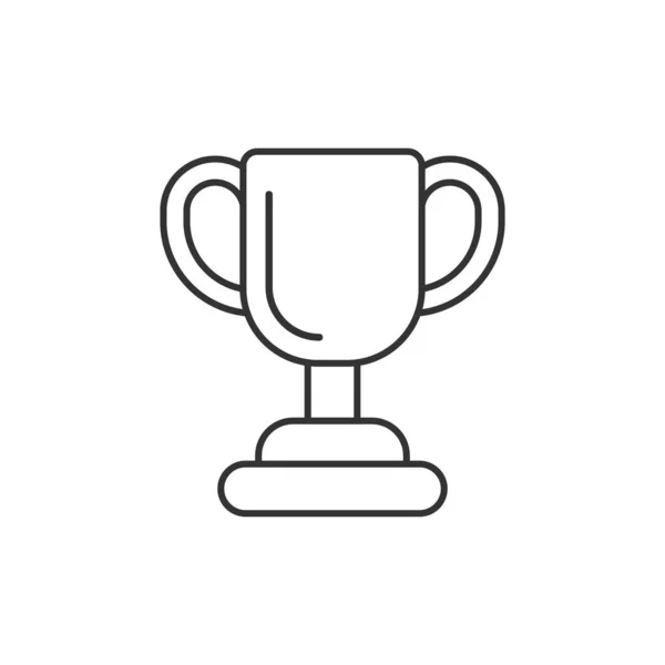 Trophy Cup Icon Flat Style Goblet Prize Vector Illustration Isolated — Stockový vektor