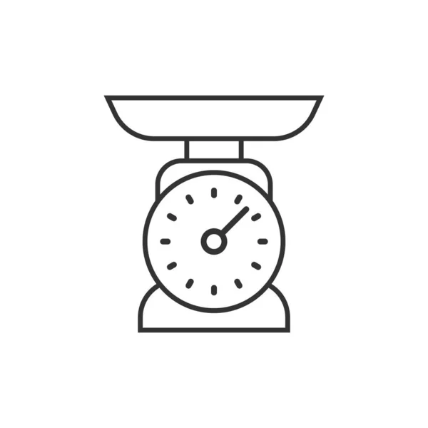 Bathroom Weight Scale Icon Flat Style Mass Measurement Vector Illustration — Διανυσματικό Αρχείο