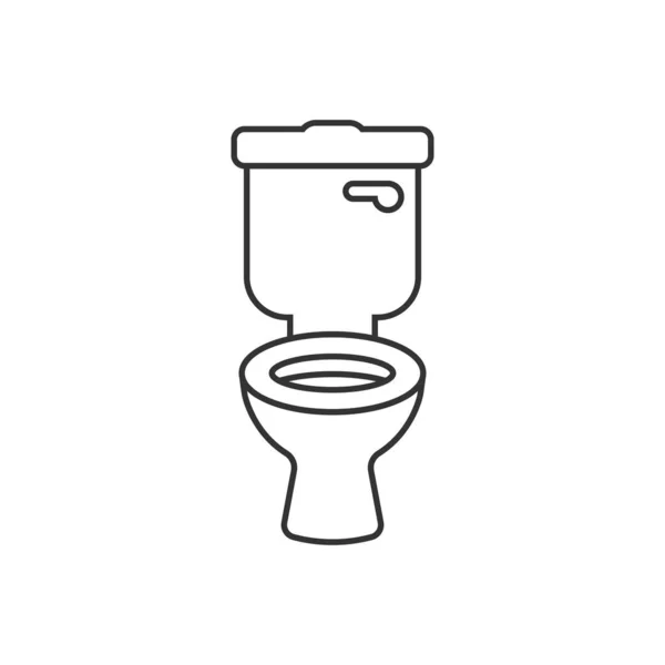 Toilet Bowl Icon Flat Style Hygiene Vector Illustration Isolated Background — Stock Vector