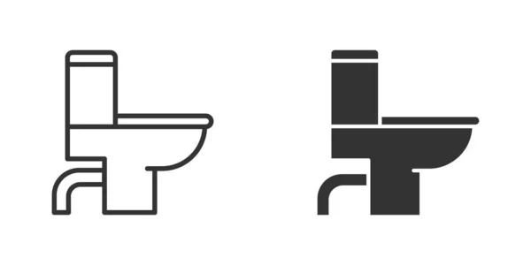 Ikona Záchodové Mísy Plochém Stylu Hygiena Vektorové Ilustrace Izolovaném Pozadí — Stockový vektor