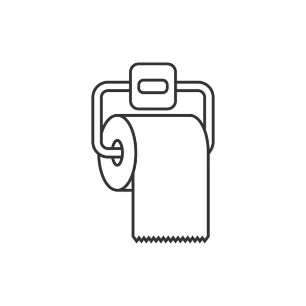 Ikon Kertas Toilet Dalam Gaya Datar Ilustrasi Vektor Bersih Pada - Stok Vektor