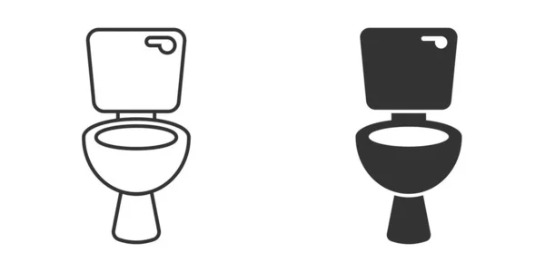 Tuvalet Ikonu Düz Stil Zole Edilmiş Arka Planda Hijyen Vektör — Stok Vektör