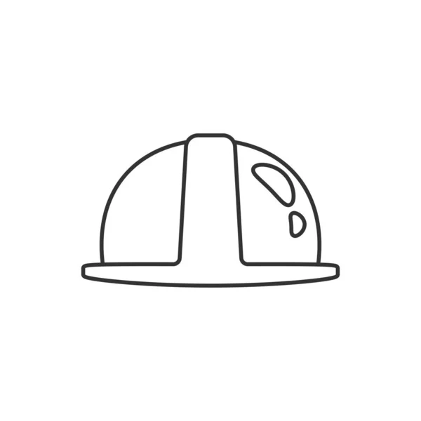 Stavební Helma Ikona Plochém Stylu Vektorová Ilustrace Bezpečnostního Víčka Izolovaném — Stockový vektor