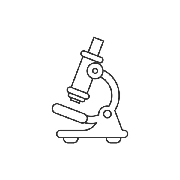 Icono Del Microscopio Estilo Plano Ilustración Vectorial Lupa Laboratorio Sobre — Vector de stock