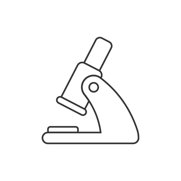 Icono Del Microscopio Estilo Plano Ilustración Vectorial Lupa Laboratorio Sobre — Vector de stock