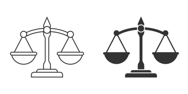 Icône Des Balances Dans Style Plat Illustration Vectorielle Balance Sur — Image vectorielle