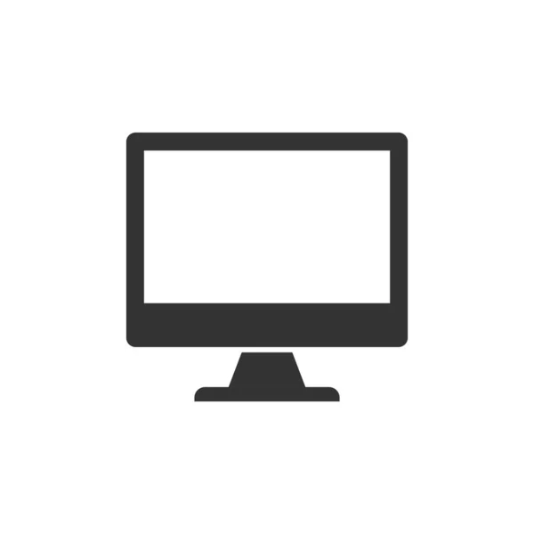 Personal Computer Flachen Stil Desktop Vektordarstellung Auf Isoliertem Hintergrund Geschäftskonzept — Stockvektor
