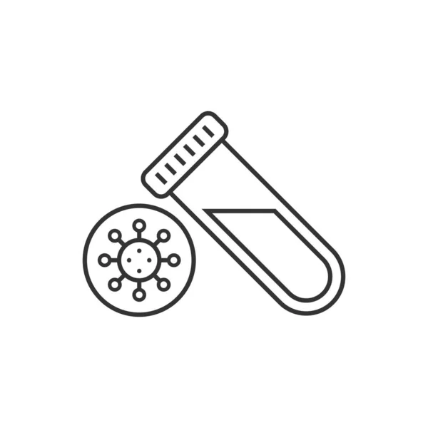 Ikona Testu Koronaviru Plochém Stylu Vektorová Ilustrace Covid Izolovaném Pozadí — Stockový vektor