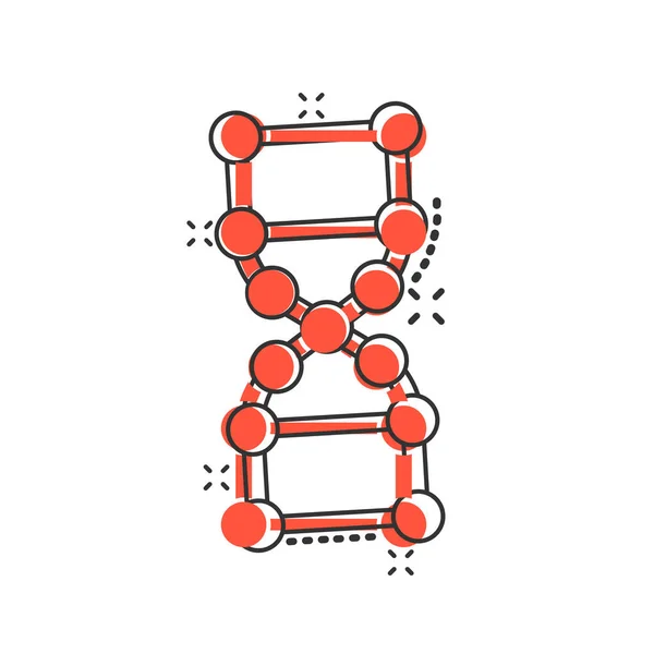 Піктограма Молекули Днк Комічному Стилі Мультфільм Атом Векторні Ілюстрації Білому — стоковий вектор