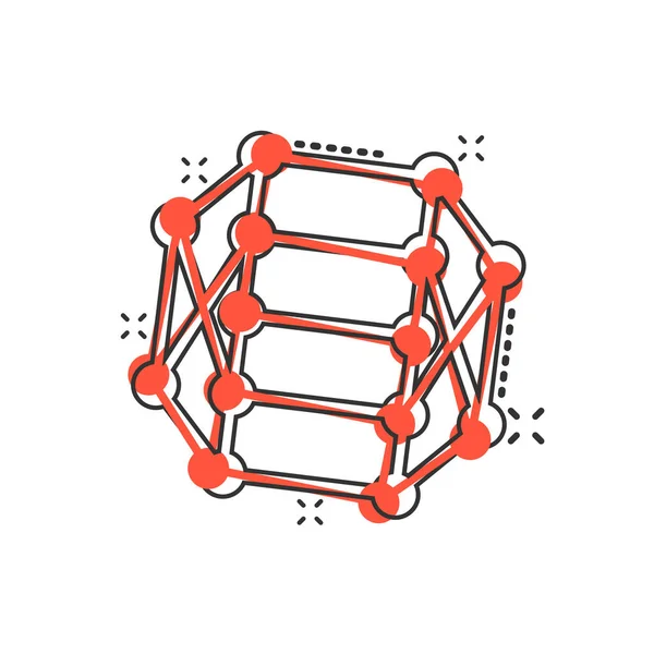 Icône Molécule Adn Dans Style Comique Illustration Vectorielle Dessin Animé — Image vectorielle