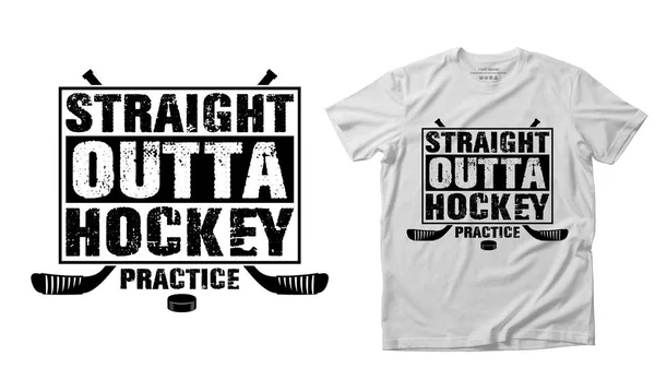 Diseño Camiseta Hockey Sobre Hielo Listo Para Imprimir Ilustración Vector — Vector de stock