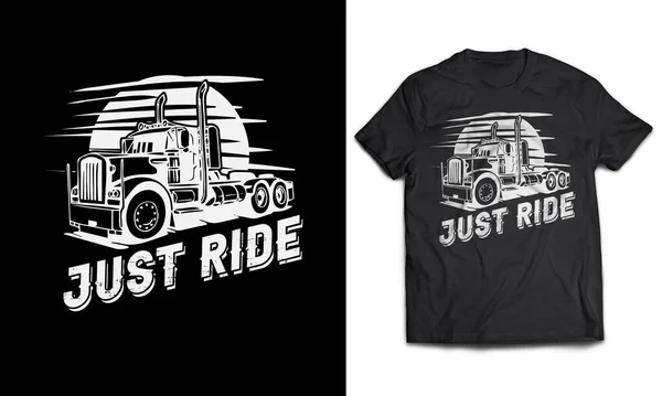 Tişört tasarımcısı kamyon şoförü taşımacılığı rozet, t-shirt, çıkartma, etiket için resim çizme vektörü