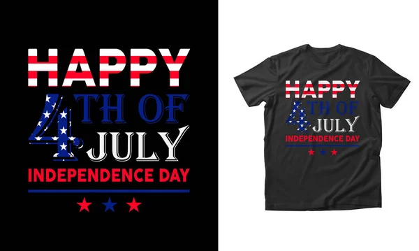 America 4Th July Shirt Design Usa Independence Day Vector Design - Stok Vektor