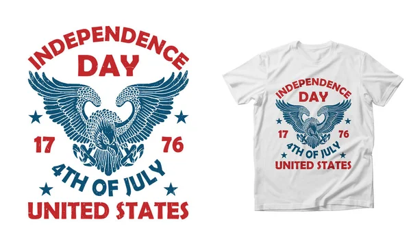 America 4Th July Shirt Design Usa Independence Day Vector Design — Stock Vector