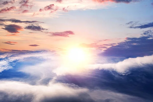 Wolken Van Zonsondergang Zonsopgang Achtergrondlucht Goedemorgen — Stockfoto