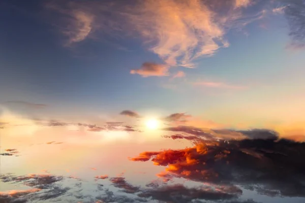Nuvens Amanhecer Céu Fundo Por Sol — Fotografia de Stock