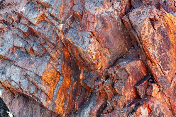 Taşlar Demir Cevheri Mineraller Içerir Toprağın Bağırsakları — Stok fotoğraf