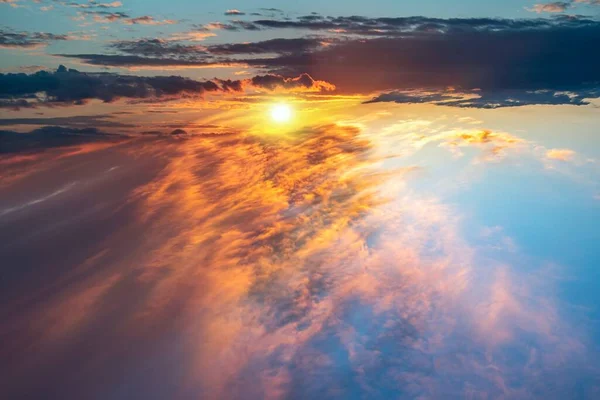 Pôr Sol Céu Das Nuvens Céu Alvorada — Fotografia de Stock